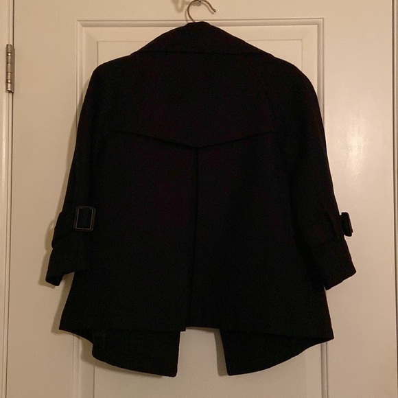 EUC LOFT Black Pea Coat Cropped Size XS - Picture 10 of 11